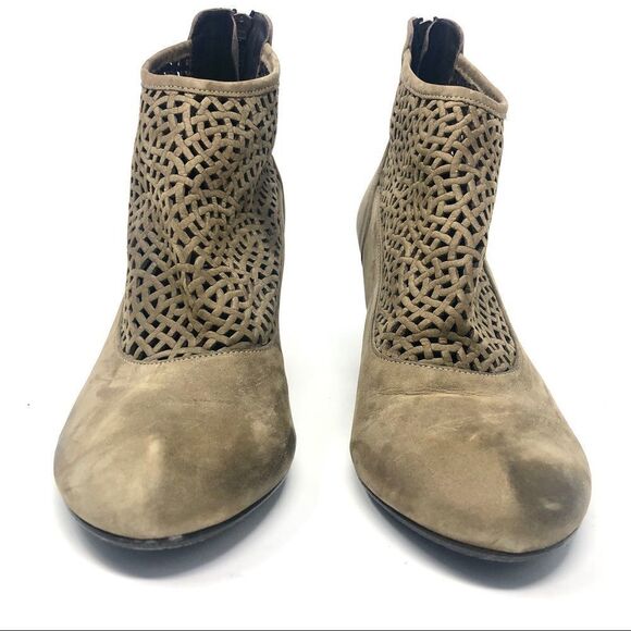 Audley london taupe leather lattice ankle boots 39 - Picture 4 of 16